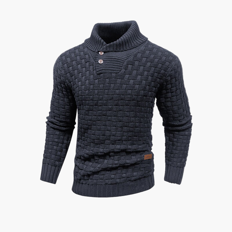 Stilla | Modefokuseret Strikpullover med Knaplukning - Elegant Fritidslook til Efterår & Vinter