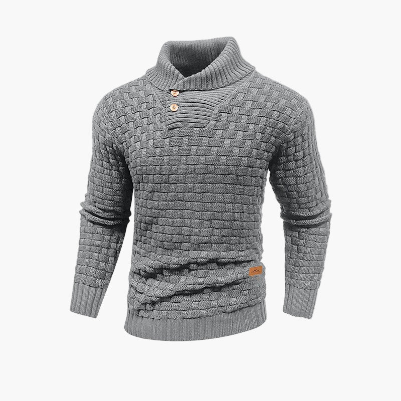 Stilla | Modefokuseret Strikpullover med Knaplukning - Elegant Fritidslook til Efterår & Vinter