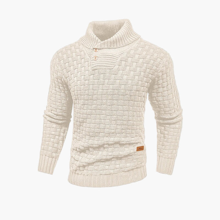 Stilla | Modefokuseret Strikpullover med Knaplukning - Elegant Fritidslook til Efterår & Vinter