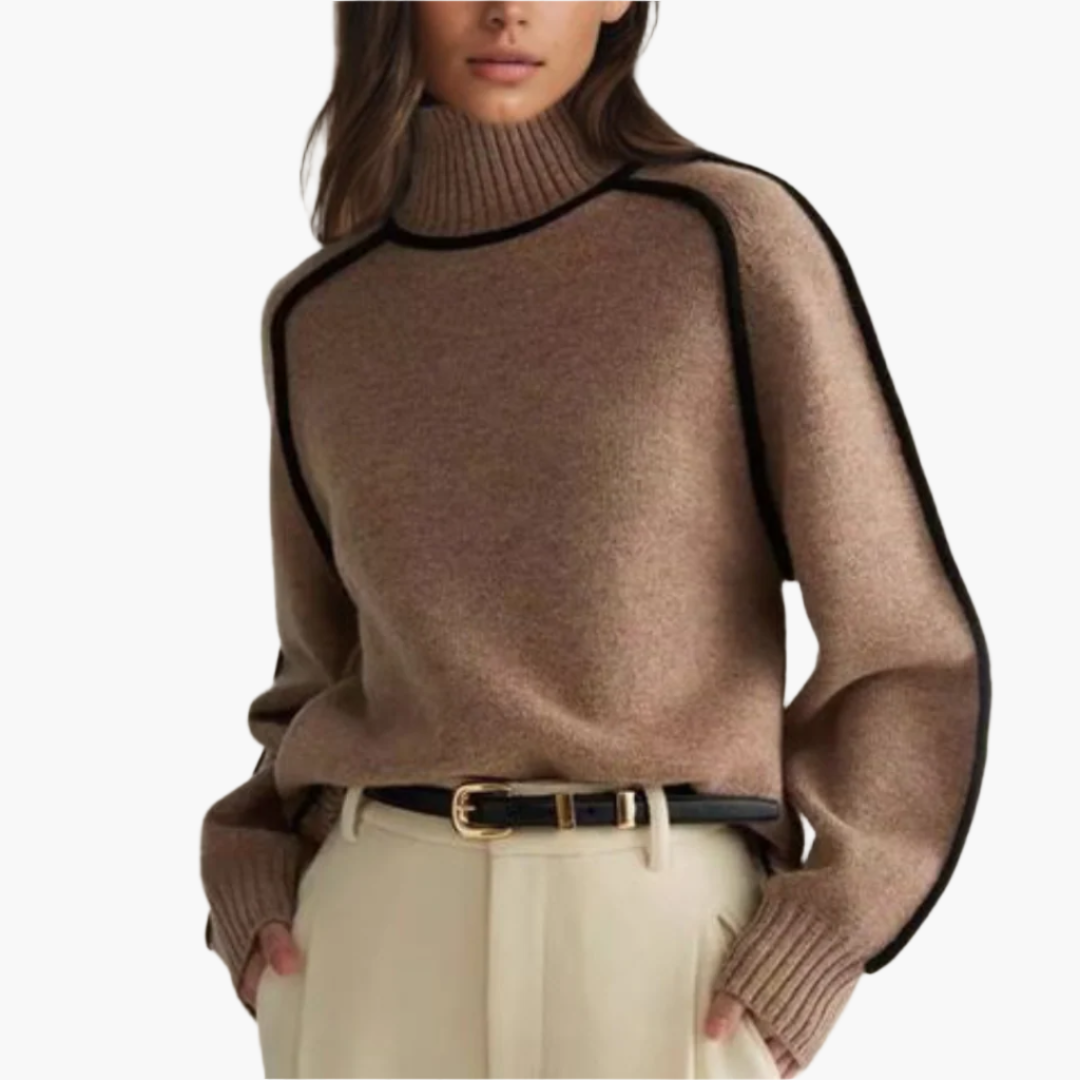 Stilla | Turtleneck Pullover - Moderne Oversize Strikpullover til Efterår & Vinter