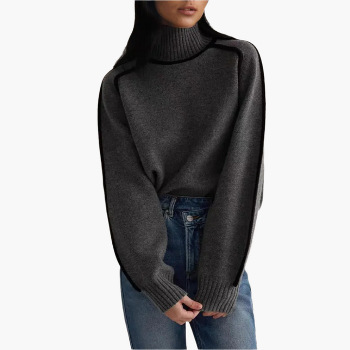 Stilla | Turtleneck Pullover - Moderne Oversize Strikpullover til Efterår & Vinter