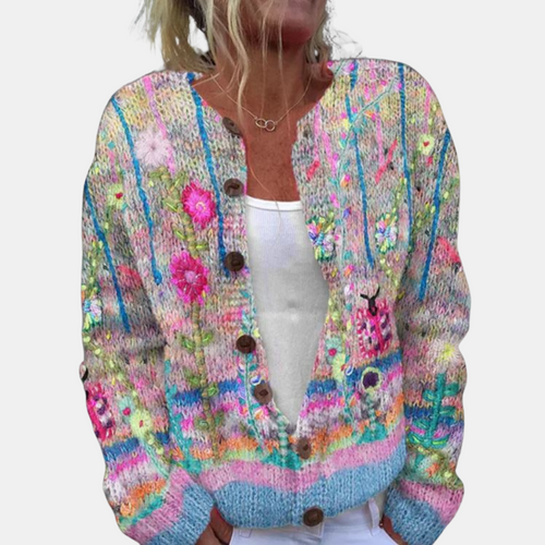 Stilla | Elegant Blomster Cardigan