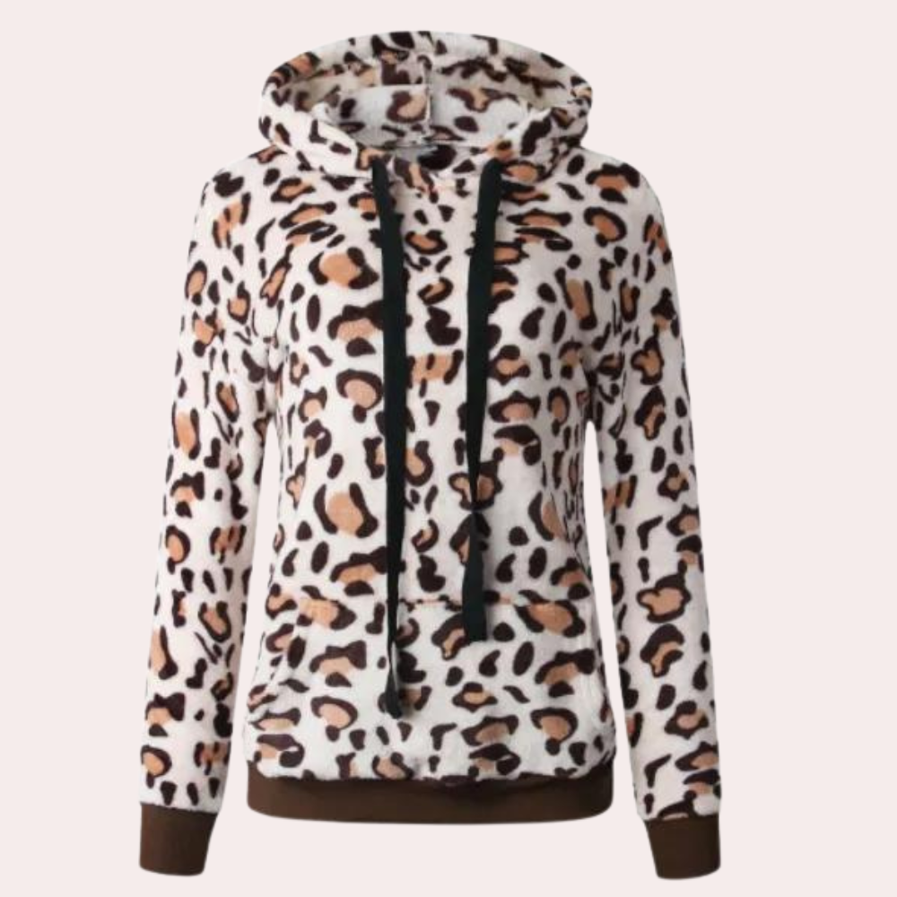 Stilla | Leopardmønstret Hoodie til Damer