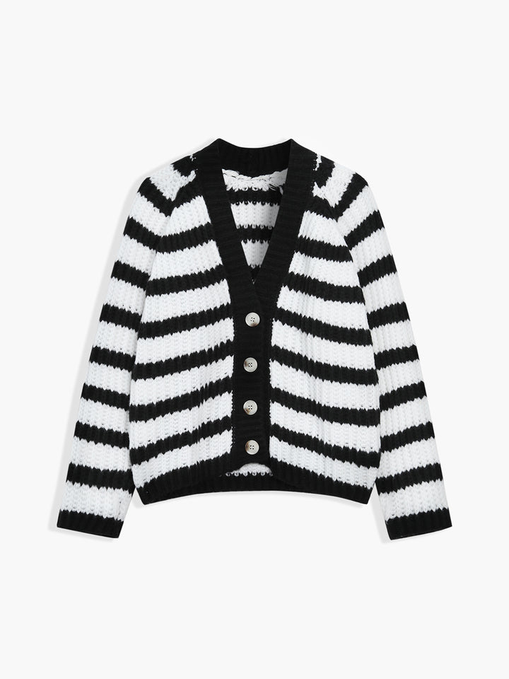 Stilla | Stribet Parisisk Cardigan