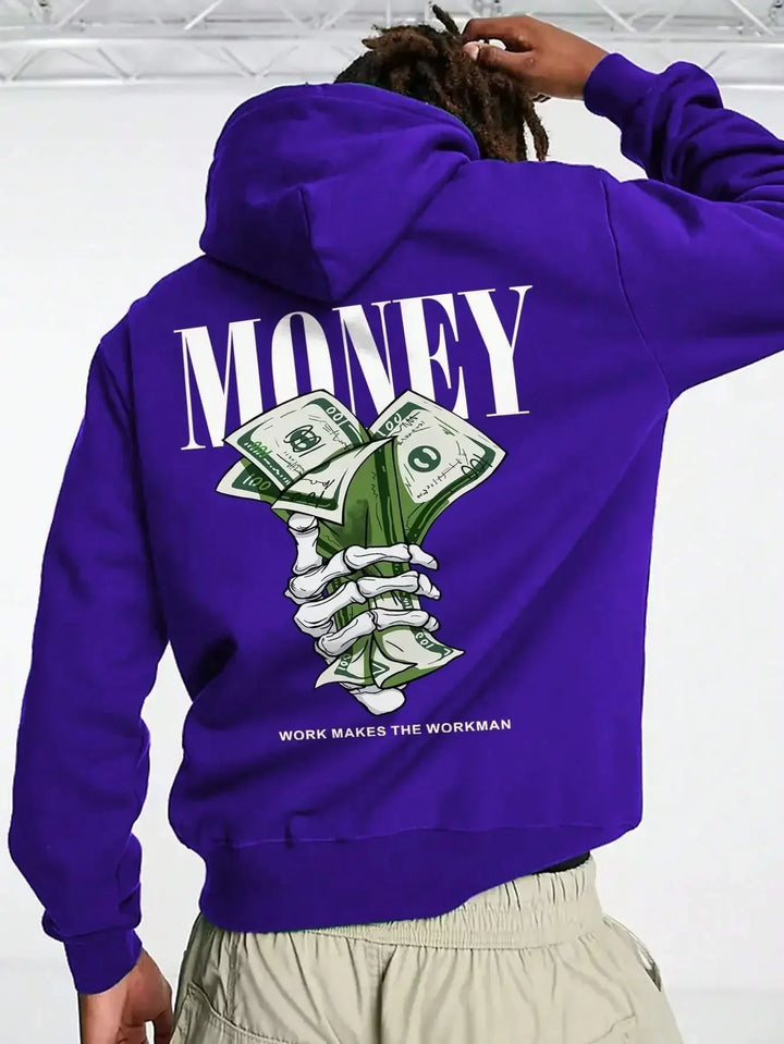 Stilla | Hoodie med Street Money Tryk