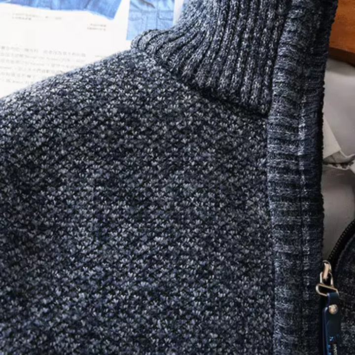 Stilla | Højhalset Sweater med Lynlåslukning til Mænd