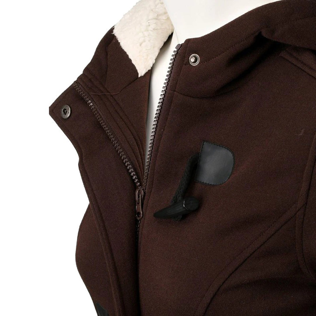 Stilla | Uld Toggle Duffle Frakke Hættefuzzy Fodret Duffle Frakke