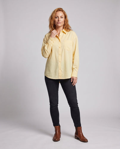 Kvinder Oversized Bluse med Klassiske Detaljer Skovae