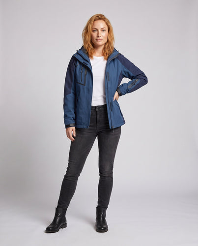 Dame isoleret outdoor-jakke med multifunktionelt hætte-design Skovae