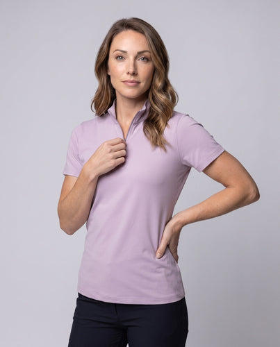 Dame Kortærmet Funktionsshirt med innovativ lynlås Skovae