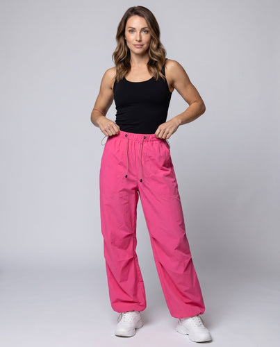 Dame casual loose fit fritidbukser med justerbar talje og elastisk materiale Skovae