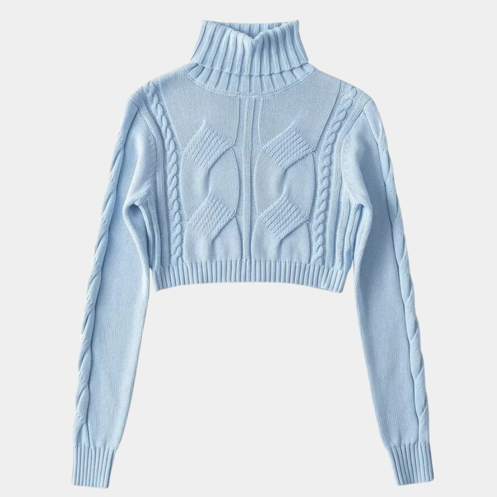 Stilla | Afgrøde Rullekrave-Sweater til Damer