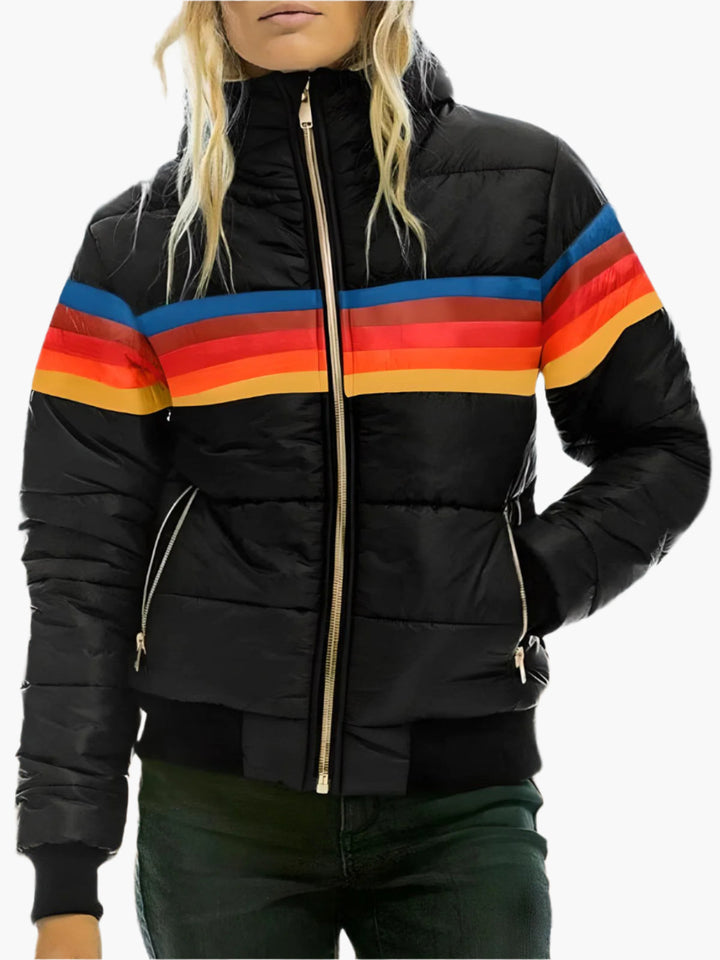 Stilla | Retro Steppjakke med Hætte - Modetrend Vinterjakke I Vintage-Stil