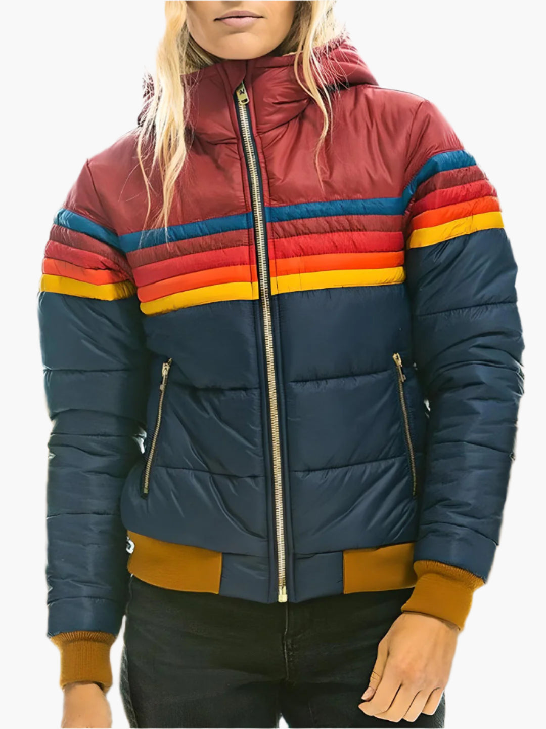 Stilla | Retro Steppjakke med Hætte - Modetrend Vinterjakke I Vintage-Stil