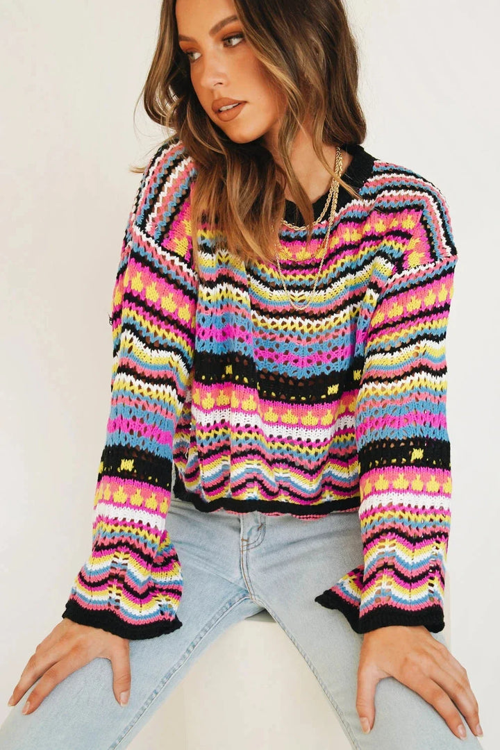 Stilla | Trendy Løs Strikpullover