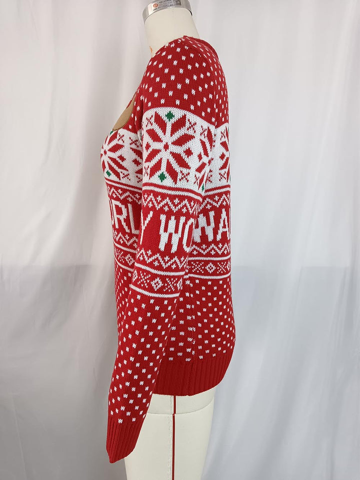 Stilla | Grim julesweater med rensdyrbroderi