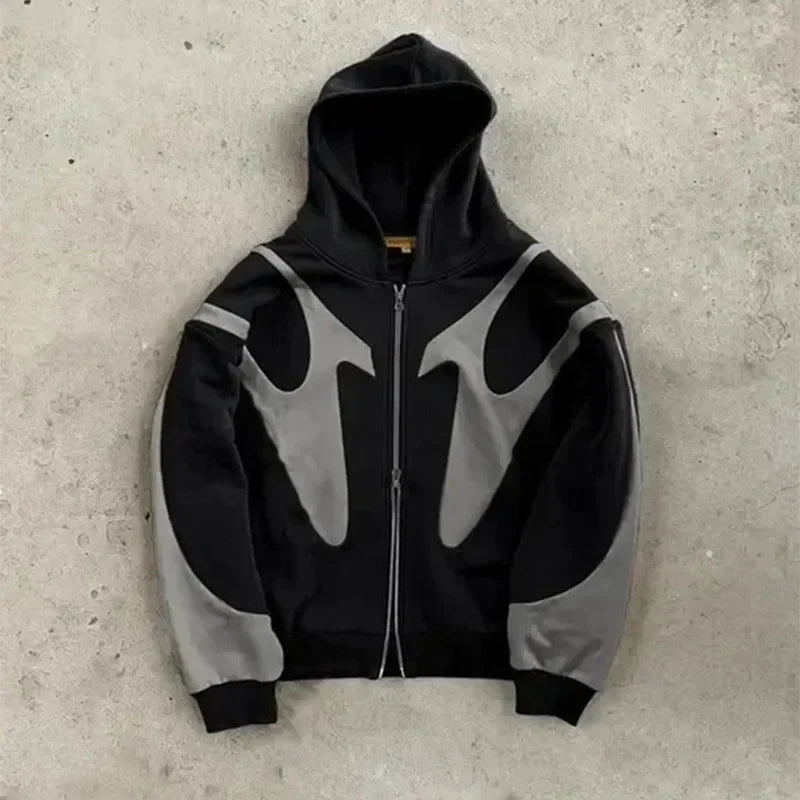 Stilla | Zip Hoodie med Dæmonmotiv