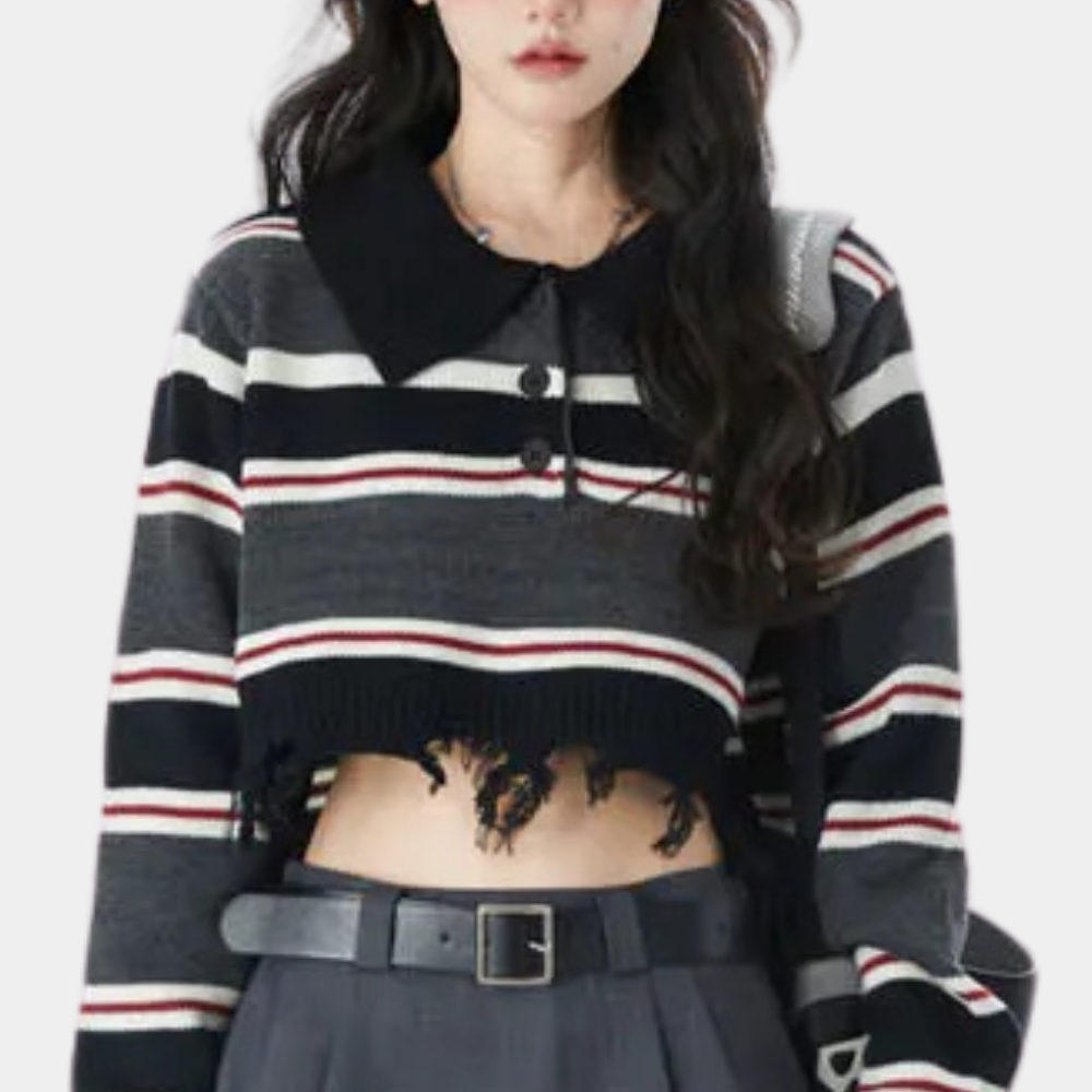 Stilla | Løs Stribet Sweater til Kvinder
