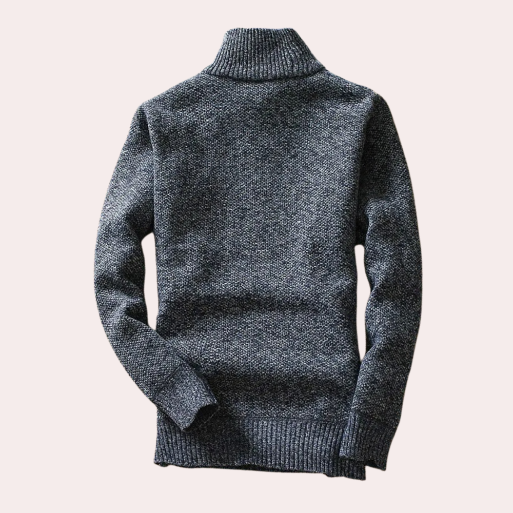 Stilla | Højhalset Sweater med Lynlåslukning til Mænd
