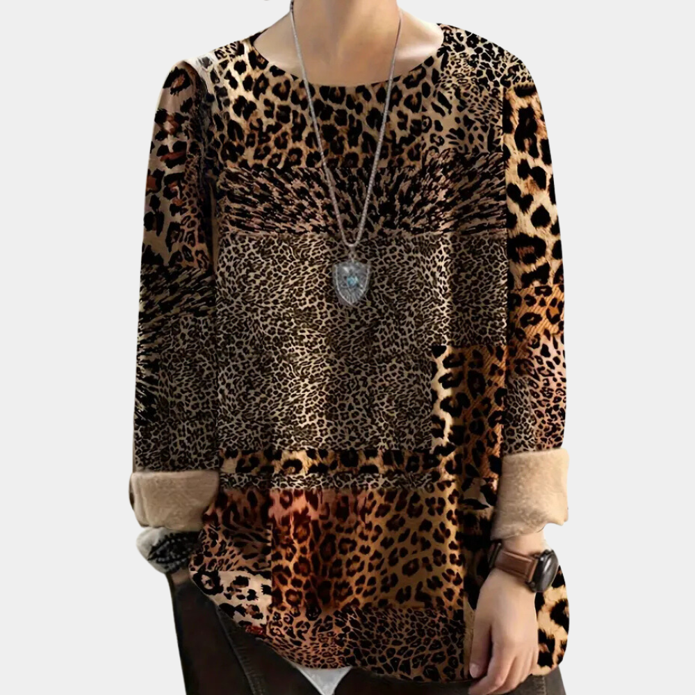 Stilla | Klassisk Leopardskprint Sweater til Kvinder