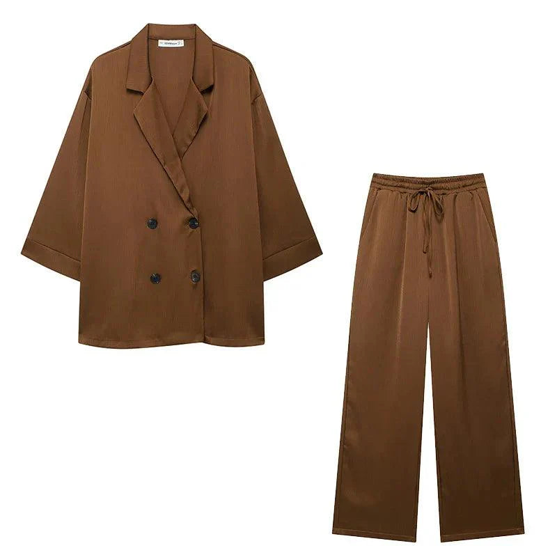 Stilla | Løs Pasform Blazer & Bukse Sæt