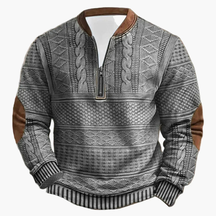 Stilla | Outdoor Casual Pullover med Ståkrave og Lynlås - Moderne Fritidstrøje til Hverdag og Fritid
