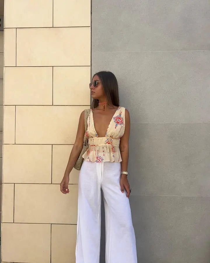 Stilla | Tryk Crop Top