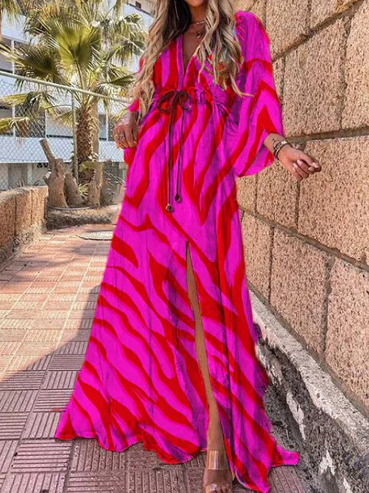 Stilla | Elegante Trykt Strandkjole