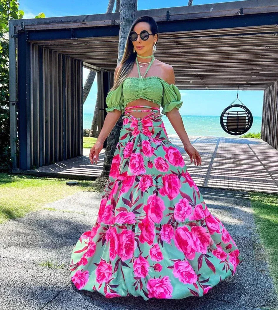 Stilla | Stilfuld Strandkjole Med Print