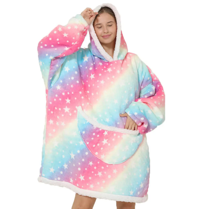 Stilla | Oversized fleece tæppe med hætte og lommer