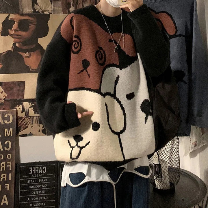 Stilla | Varm Pullover Med Hundemønster