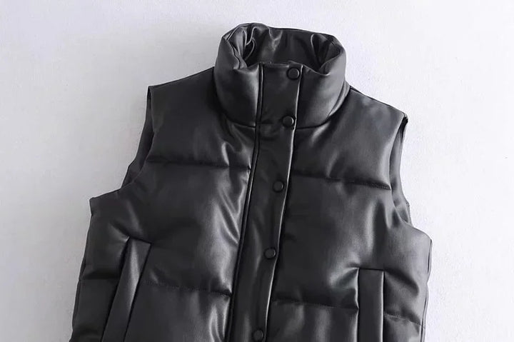 Stilla | Dame Højkrave Quiltet Vest
