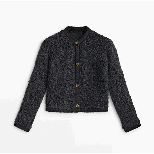 Stilla | Teddy Frakke Oversized Fit Blødt Pels-Look Knaplukning Uden Krave
