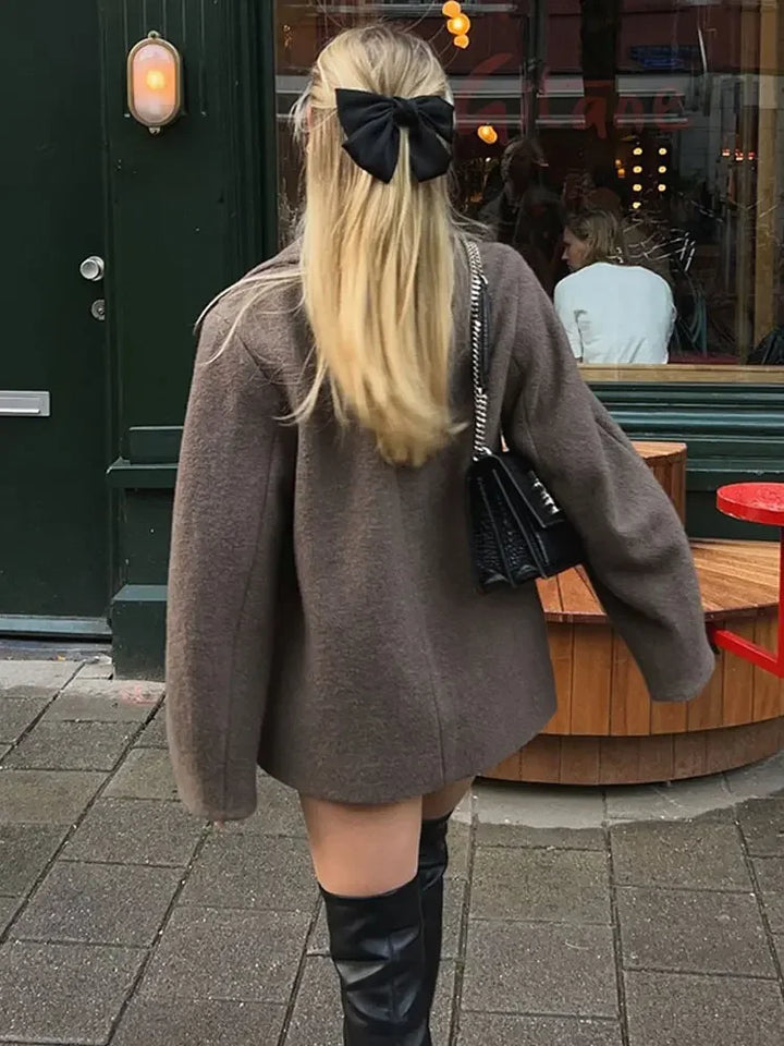 Stilla | Dame Oversized Dobbeltbrystet Frakke