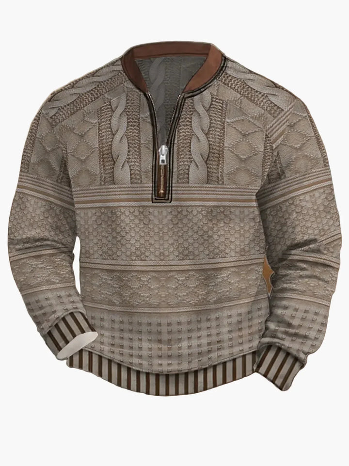 Stilla | Strikpullover med Lynlås - Moderne Fritidslook til Efterår og Forår