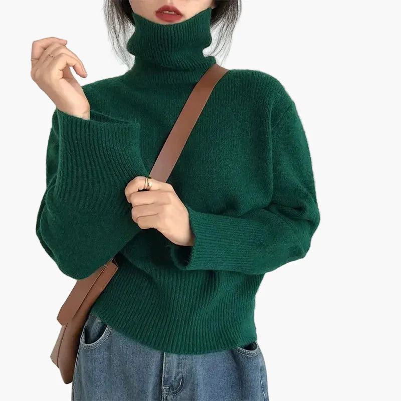 Stilla | Turtleneck Pullover - Modevenlig Efterårs-Vinter Strikpullover til Hverdag & Fritid