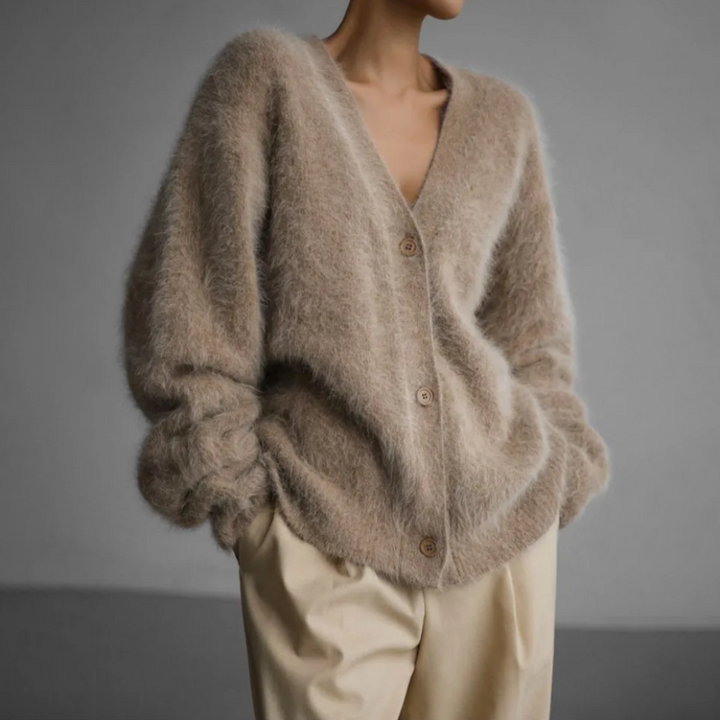 Stilla | Luksus Strikjakke i Cashmere og Plys