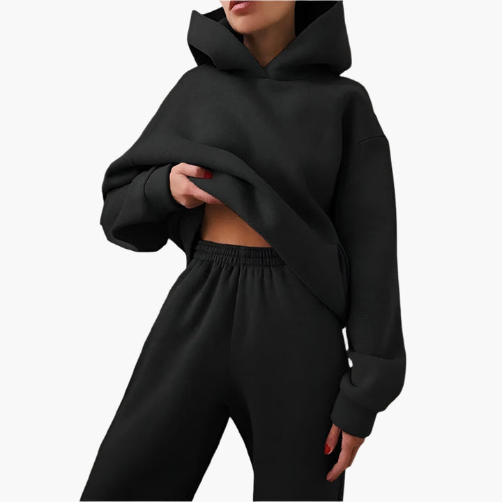 Stilla | Oversize Lounge Sæt Hættetrøje og Joggingbukser - Komfortabel Fritidslook