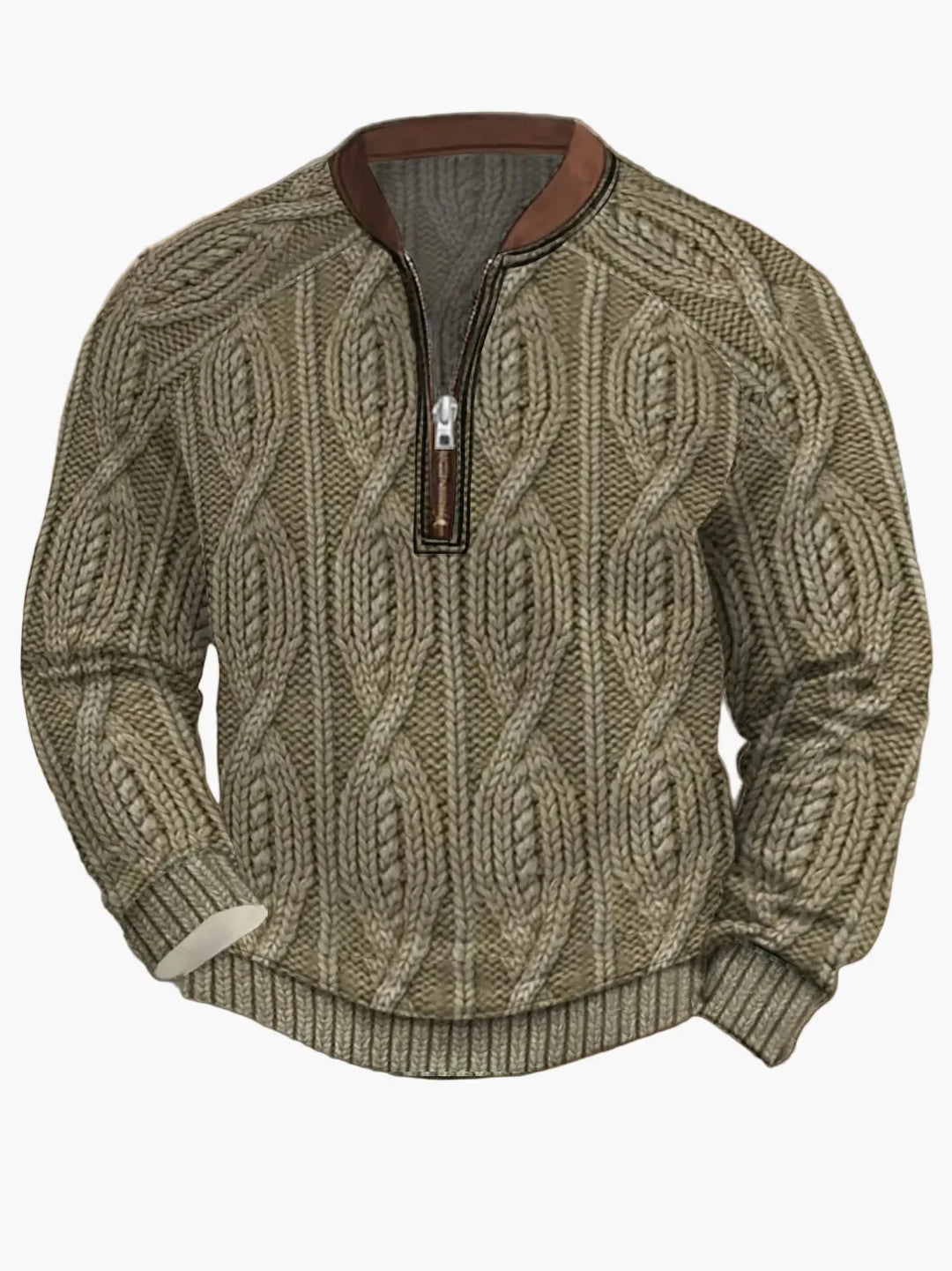 Stilla | Strikpullover med Lynlås - Moderne Fritidslook til Efterår og Forår