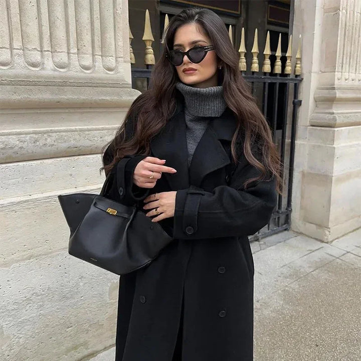 Stilla | Uldet Mid-Length/Kort Trenchcoat