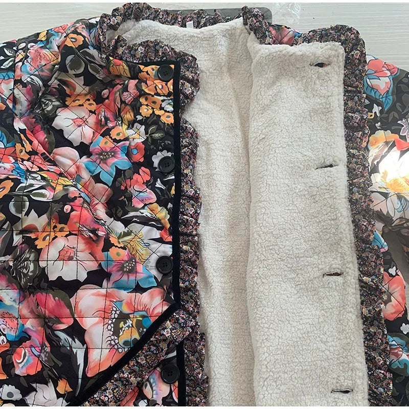 Stilla | Floral Quilted Frakke