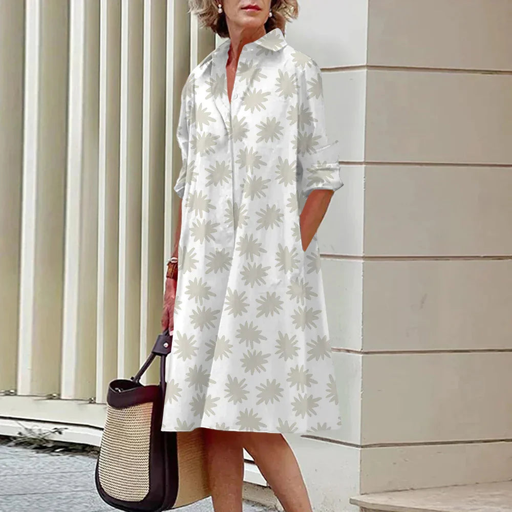 Stilla | Elegante Satin Skjorte Kjole