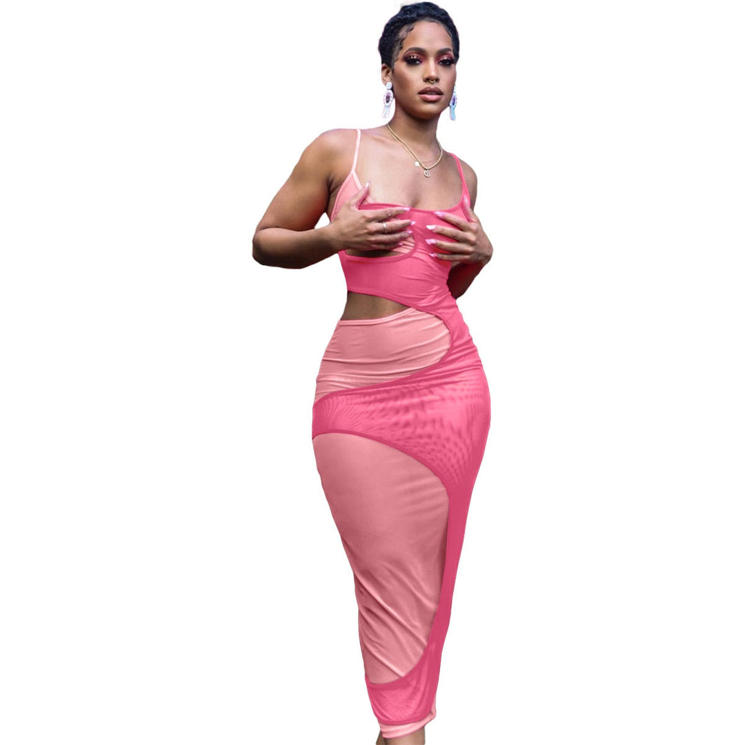 Stilla | Patchwork Cut Out Maxi Kjole