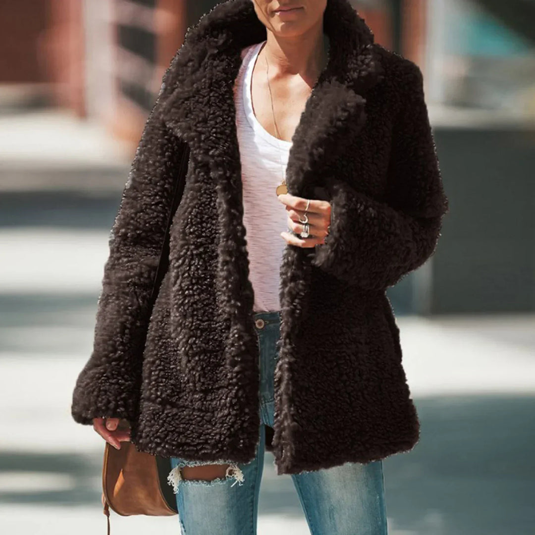 Stilla | Fleece Frakke Beige Behagelig og Fasionabel