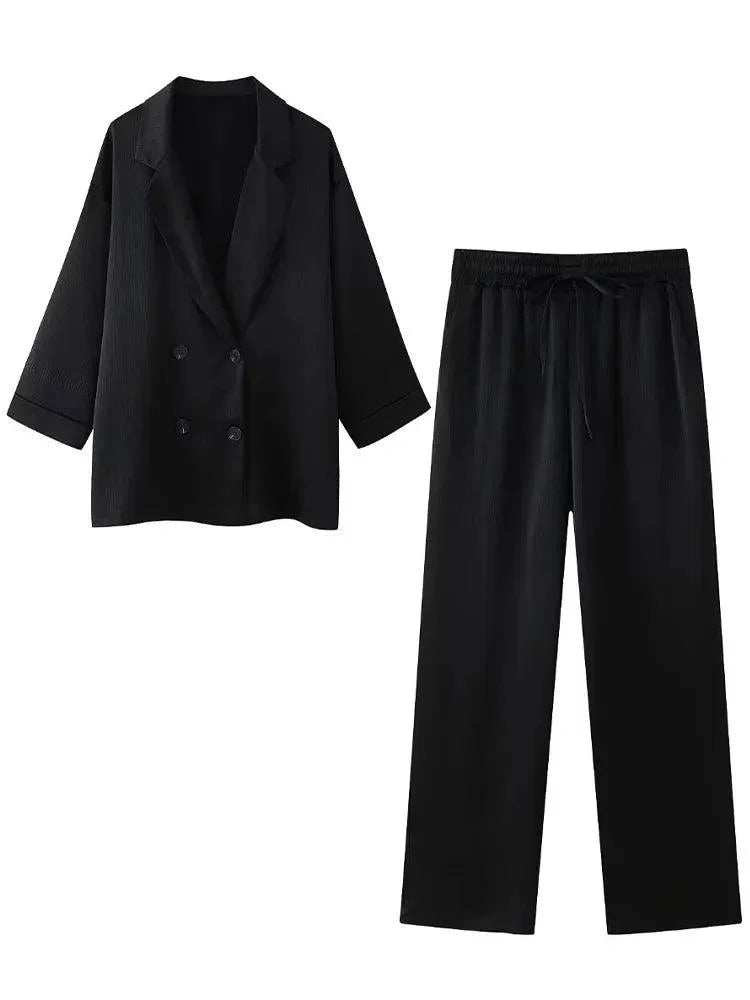 Stilla | Løs Pasform Blazer & Bukse Sæt