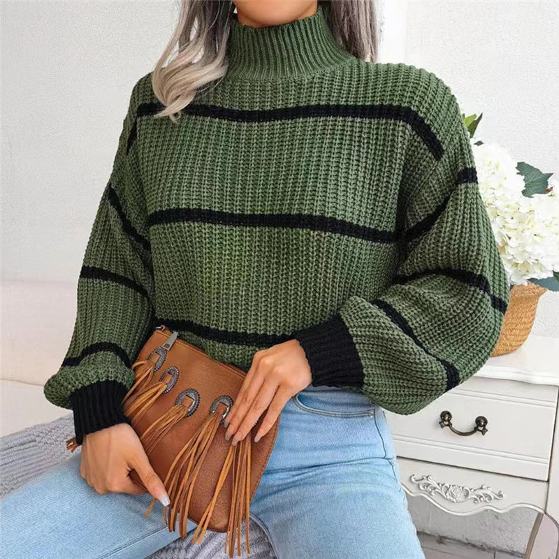 Stilla | Moderne Couture Rullekrave sweater med Finstrik
