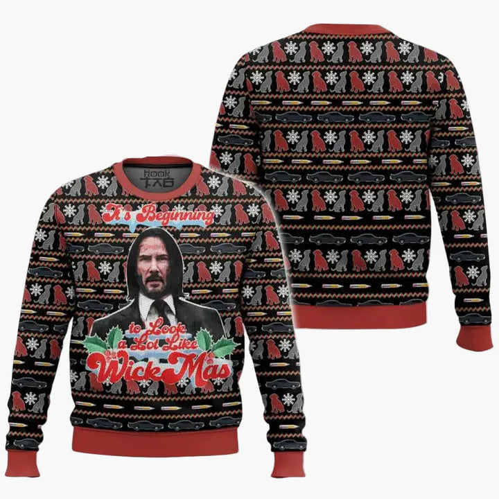 Stilla | Grim Jultrøje - Sjov "Wick-Mas" Pullover til Fans, Jul, Fest