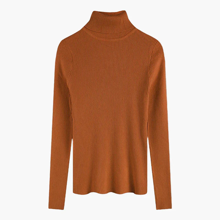 Stilla | Rullekravepullover Ribbet Basis Langærmet - Alsidig Efterårs & Vinter Look