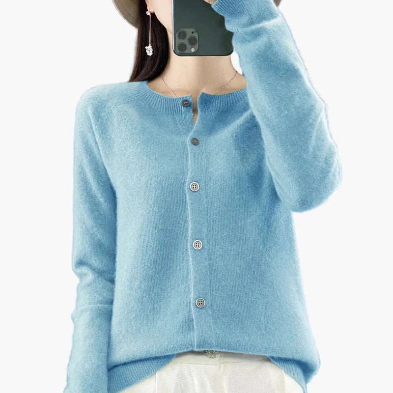 Stilla | Klassisk Strik Cardigan - Elegant Hverdagsstil til Kontor & Fritid