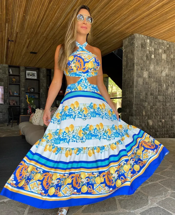 Stilla | Boho Kjole Med Trendy Print